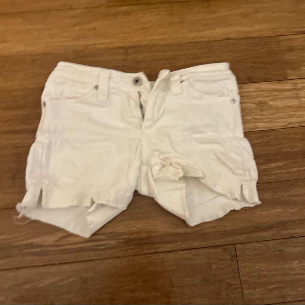 Adriano Goldschmied The Frayed Cut Off Short White 25R